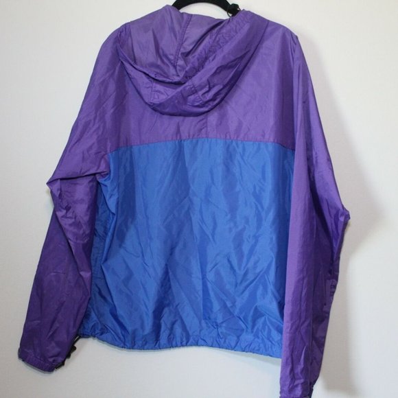 Vintage 90's Patagonia Hooded Pullover Windbreaker Jacket Purple Blue M H12795 - Picture 7 of 13